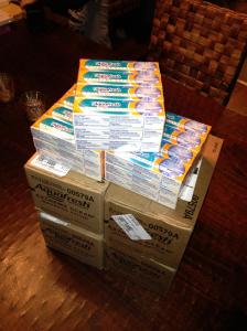 Samples donated by a local dentist's office